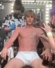 Justin Bieber Displays Tattoo Removal Method In A Pair Of White Shorts